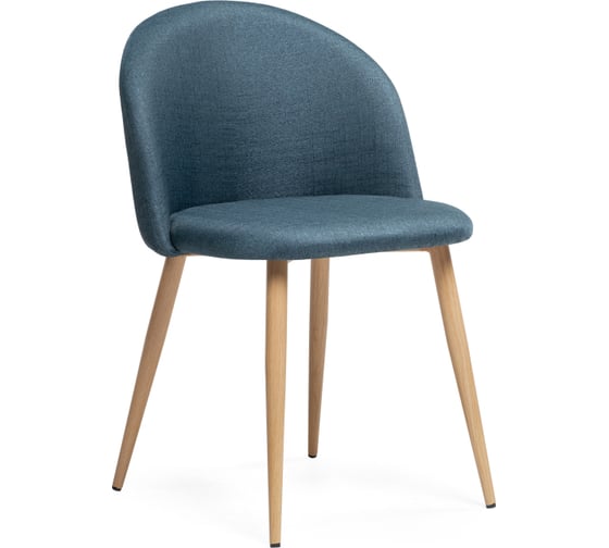 Стул на металлокаркасе Woodville Aldo blue/wood 15369