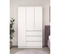 Шкаф 3в1 Letta Пакс 3 ящика, белая гладкая L3838