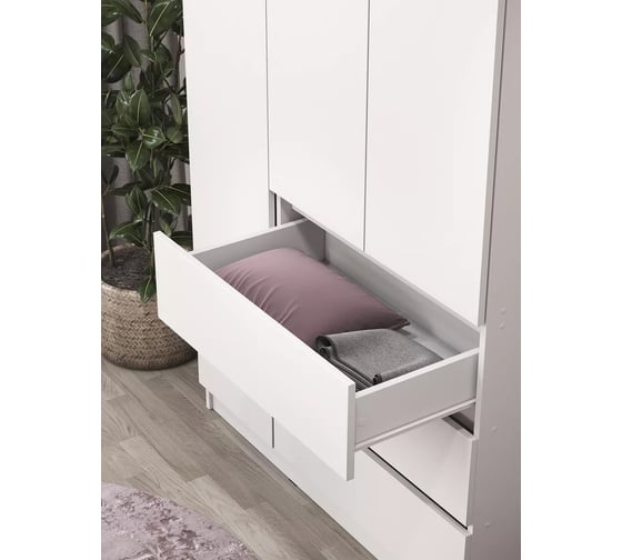 Шкаф 3в1 Letta Пакс 3 ящика, белая гладкая L3838