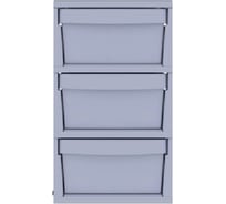 Стеллаж Архимед UNIQUM 3 секции, серый Р6018СЕР 32465772