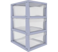 Стеллаж Архимед UNIQUM 3 секции, серый Р6015СЕР