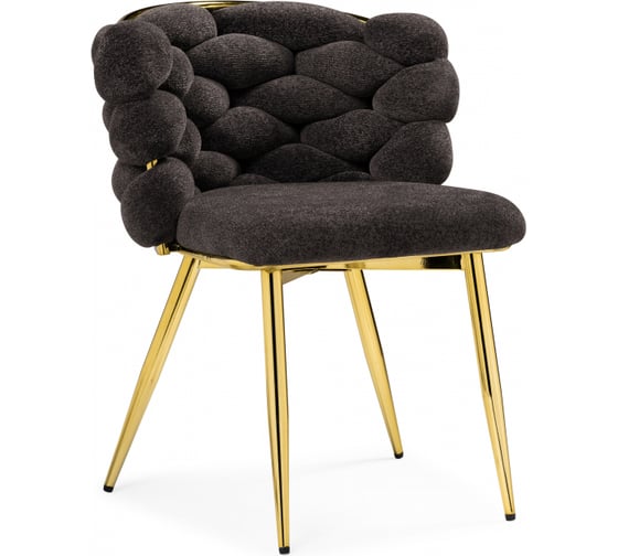 Стул на металлокаркасе Rendi gold / gray Woodville 15758