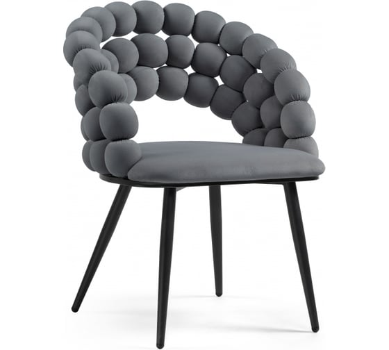Стул на металлокаркасе Ball dark gray / black Woodville 15765