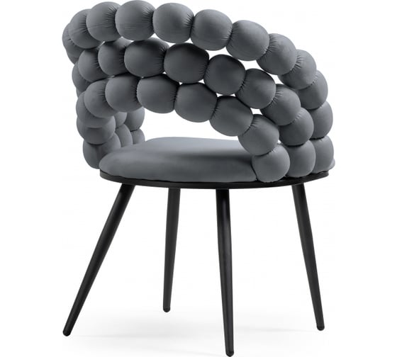Стул на металлокаркасе Ball dark gray / black Woodville 15765