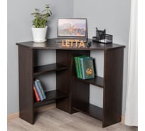 Стол рабочий угловой Letta Malta Plus с полками, венге, 730x754x730 L3642