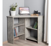 Стол рабочий угловой Letta Malta Plus с полками, бетон, 730x754x730 L3641