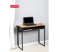 Стол письменный Letta Frame ЛДСП, дуб вотан, черный металл, 850x760x400 LMK00026