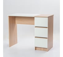 Стол письменный Letta Estet 3 ящика, дуб сонома/белое тиснение, 952x754x450 L3566