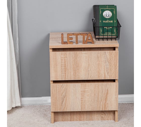 Тумба Letta City 2 ящика, дуб сонома, 400x481x354 L3511 1