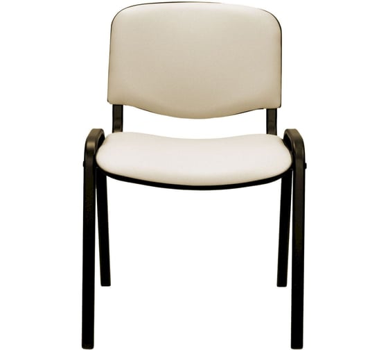 Стул UA_EChair Rio(ИЗО/ISO) черный, к/з бежевый V-18 EasyChair 1647585