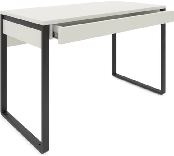 Письменный стол Desk Question лофт DQ MADRID М-1 черный/белый шагрень, 1200х600х769 мм 117266