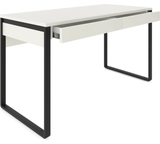 Письменный стол Desk Question лофт DQ MADRID М-2 черный/белый шагрень, 1400х600х770 117269