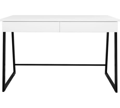 Письменный стол Desk Question лофт DQ MADRID M-3 черный/белый шагрень, 1200х600х775 мм 117271