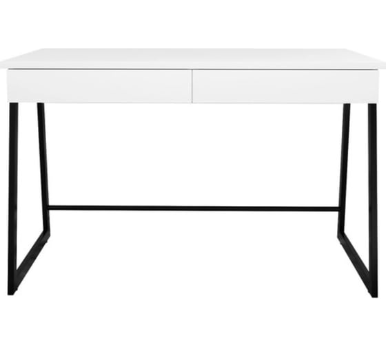 Письменный стол Desk Question лофт DQ MADRID M-3 черный/белый шагрень, 1200х600х775 мм 117271 1