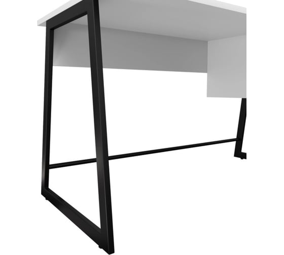 Письменный стол Desk Question лофт DQ MADRID М-4 черный/белый шагрень, 1200х600х775 мм 117274