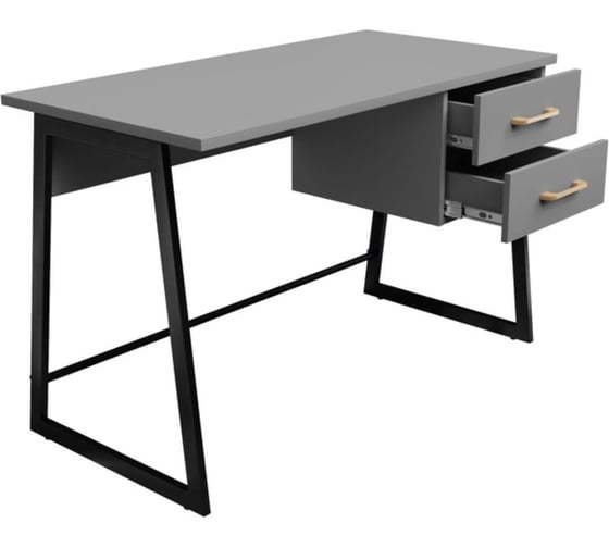 Письменный стол Desk Question лофт DQ MADRID М-4 черный/серый графит, 1200х600х775 мм 117276