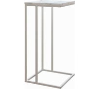 Стол Desk Question лофт DQ Nabag белый мрамор, корпус белый, 350х350х710 мм 10156