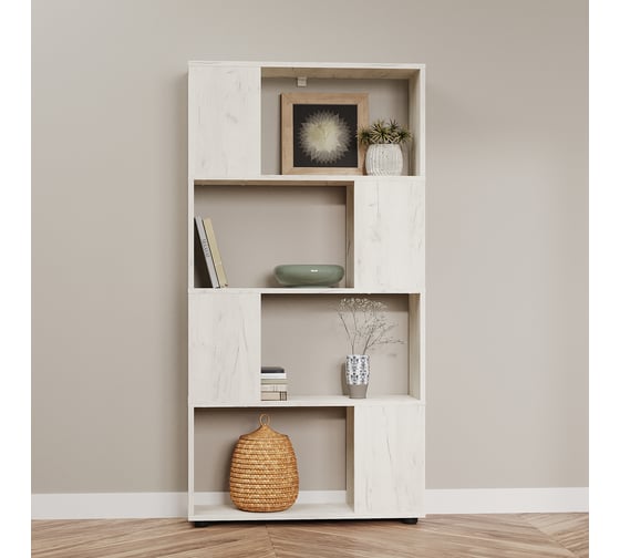 Стеллаж Letta Estet Plus Дуб крафт белый, 730x1425x220 L3756.06/01 1