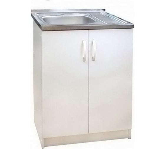 Тумба под мойку Terma 60х60 см, белая, 2 двери 31019