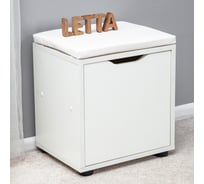 Тумба для обуви Letta Мальта Лайт Белое тиснение 380x425x300 мм L2952