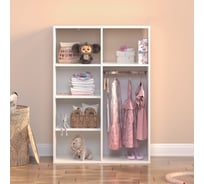 Шкаф-стеллаж Letta детский, белое тиснение, 780x1100x292, без дверей L3748