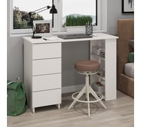 Стол письменный Letta УЛЬТРА 4 ящика Белая гладкая 18 мм, 1056x750x450 мм L1355211