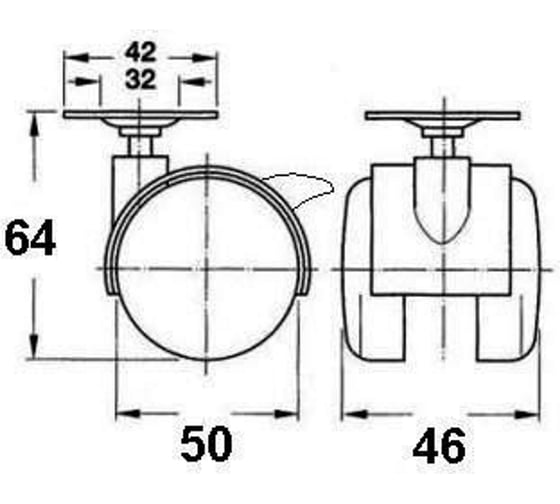 Колёсная опора Brante CP-50 102101