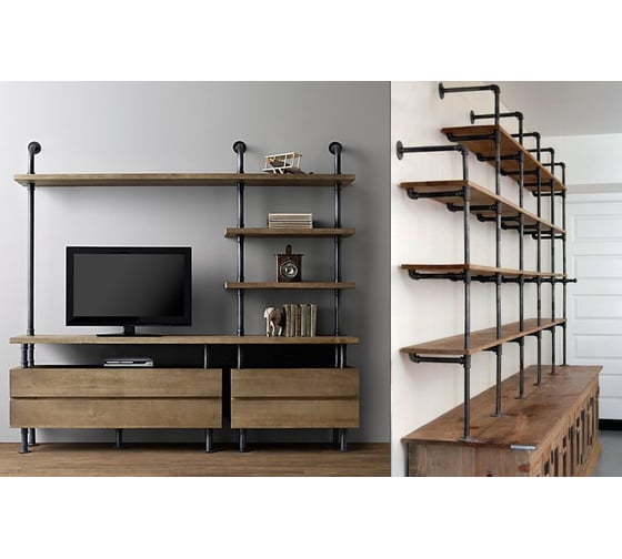 Двусторонний полкодержатель с фиксацией трубы Metalarredo LOFT D28 GID 28198