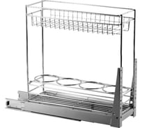 Выдвижная корзина Amix 25 II-уров.с отд. д/бут хр. + направляющие PTJ 023E-1