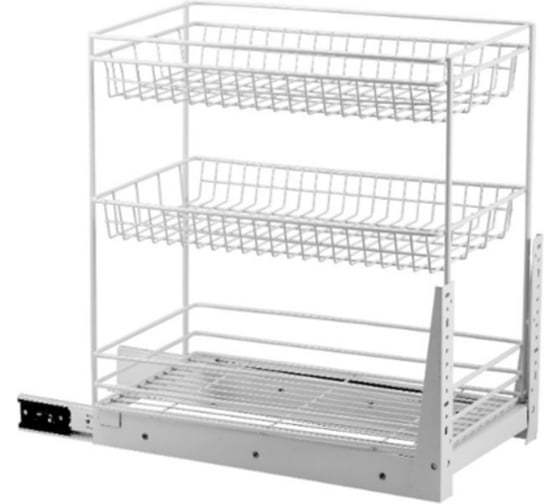 Корзина Amix 30 хром III-полки + направляющие WR-30III/S 1