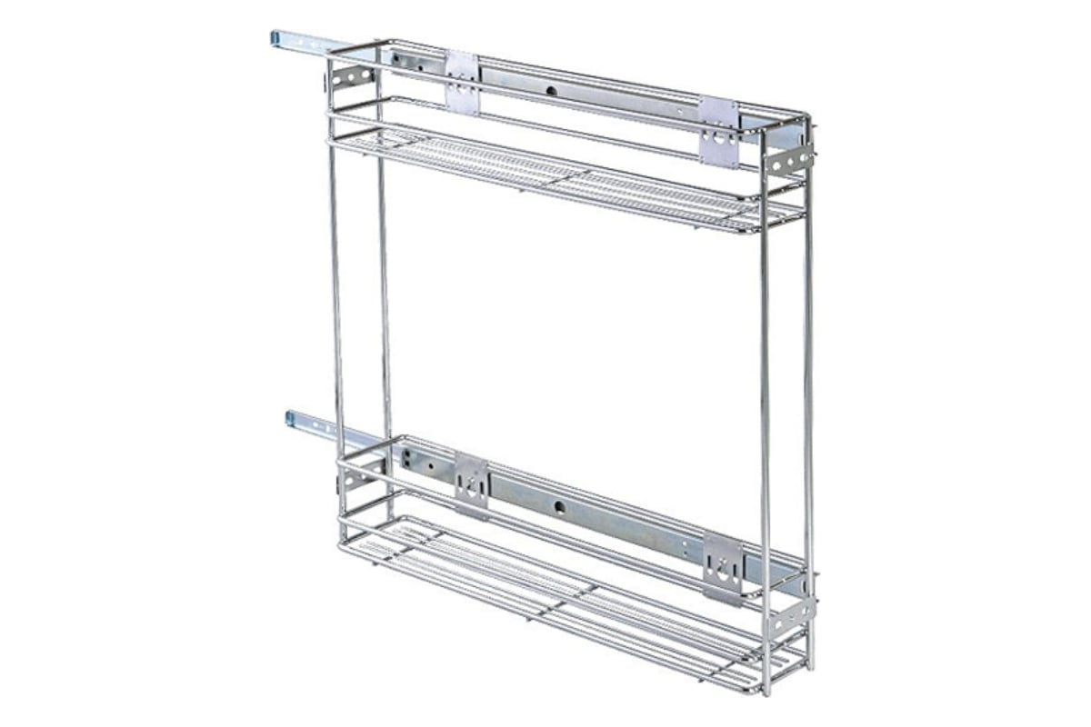 Выдвижная корзина Amix 15 хром боковая + направляющие WTJ 009I - 1 .