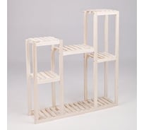 Стеллаж деревянный ЭкоДизайн тройной 8 полок 835-925