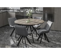 Стол Столбург ЛОКИ D-1200(+380) EGGER: Сосна Пасадена - Царговый пояс: Черный 4657796986139