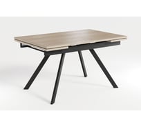 Стол Столбург РЕНДАЛ EGGER: Дуб Галифакс Белый, Царговый пояс Черный 4657811521185