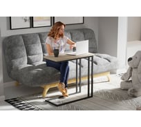 Стол Столбург журнальный ОЛОН ЛДСП EGGER: Дуб Галифакс белый 4657779045082