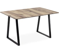 Стол Столбург Памир 04 СТП МДФ: Черный глянец - Стеклопастик: Береза сандал 4656760028769