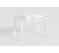 Стол Столбург Айсберг 01 СТ ЛДСП: Белое - Стекло Белое 4627194475207