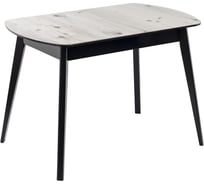 Стол Столбург Атлас 02 СТП МДФ: Черный глянец - Стеклопластик: Бискайская сосна 4627194497797