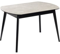 Стол Столбург Атлас 07 СТП МДФ: Черный глянец - Стеклопластик: Бетао 4627194498336