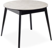 Стол Столбург Атлас-К СТП МДФ: Черный глянец - Стеклопастик: Бетао 4627194498763