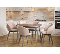 Стол Столбург ПГ 01 СТ ЛДСП: Серое - Стекло бордовое 4627194508882