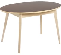 Стол Столбург Таггарт 01 СТ ЛДСП: Дуб молочный - Стекло Темно-Коричневое 4627194558658