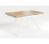 Стол Столбург РЕНДАЛ EGGER: Дуб Небраска, Царговый пояс Белый 4657811521147