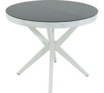 Стол AURORA Оскар D950 Glass, белый, стекло черное 101914