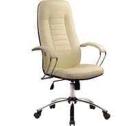 Офисное кресло МЕТТА "BK-2CH", перфорированная кожа, хром, бежевое 531516