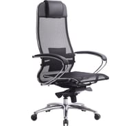 Офисное кресло МЕТТА "SAMURAI" S-1, сверхпрочная ткань-сетка, черное 531524