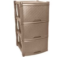 Универсальный комод BranQ Nature 3-секционный кофейный BQ3772КФ