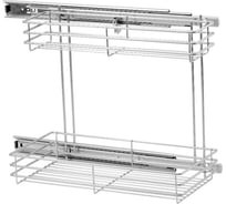 Выдвижная корзина Amix 30 хром боковая + направляющие PTJ 003-1