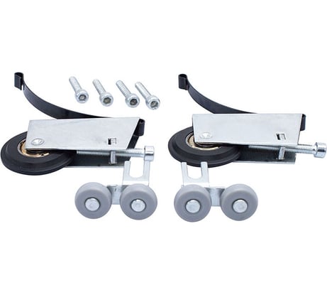 Ролики в комплекте Mebax Асимметрия 1-ый класс для шкафа- купе с саморезом 5мм под трек 37,5мм, 00000000026