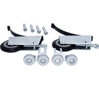 Ролики/колеса в комплекте Mebax Асимметрия 2-ой класс для шкафа- купе с саморезом 6мм под трек 39мм, 00-00000326